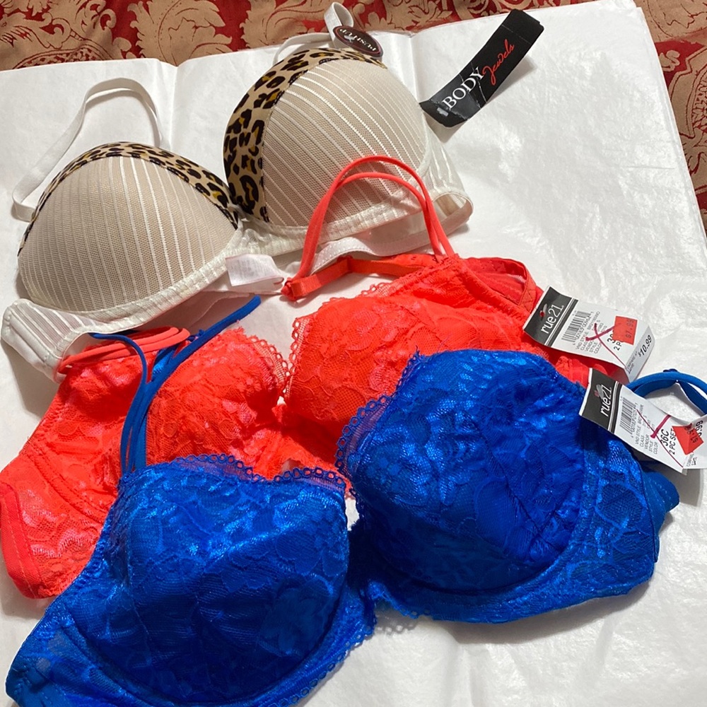 Body Jewels and Rue 21 Ladies bras, size 36C